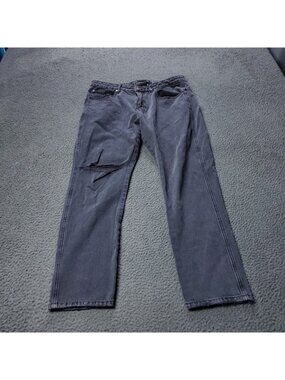 Nineteen 91 Slouch Jeans Mens 34x29  Tapered Leg Cotton Denim Gray Distressed